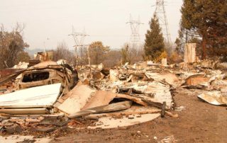 Destruction from recent wildfire